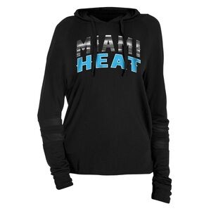 New Era Miami Heat Women's Black and Blue Hoodie